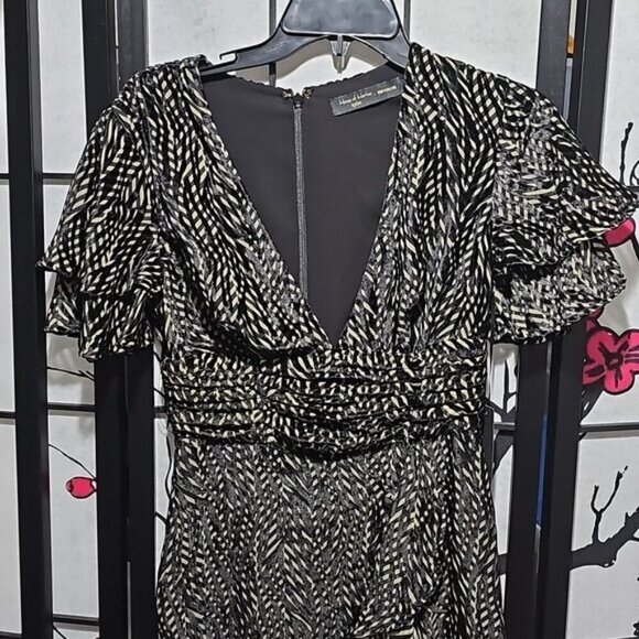 House of Harlow 1960 x Revolve Zebra Print Maxi Dress Size XS New - Picture 5 of 12